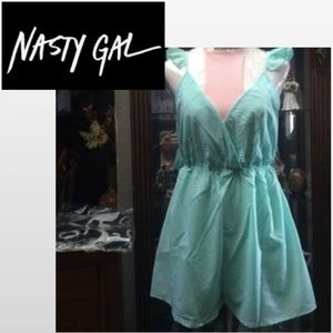 FINAL💸! Nasty Gal- Mint- Flutter Sleeve Romper!